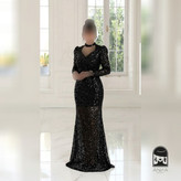 لباس مجلسی زنانه بلند مدل تور عنکبوتی کلارا