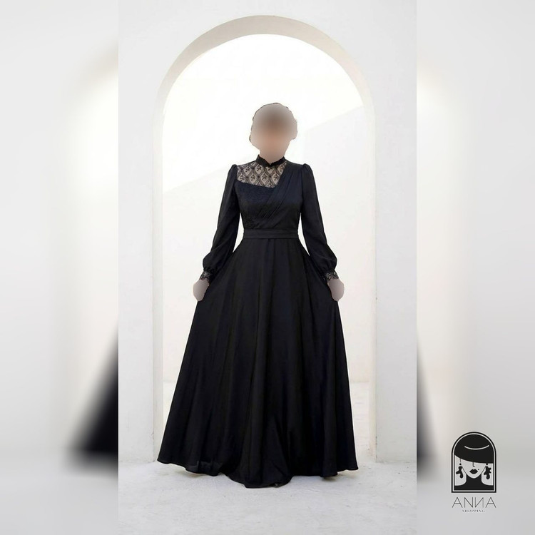 لباس مجلسی زنانه بلند پوشیده مدل الیزابت