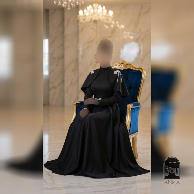 لباس شب ماکسی پوشیده مدل فرشته