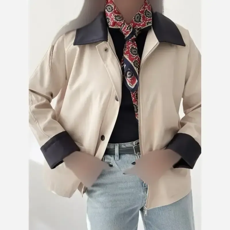 ترنج کت زنانه مدل لیرا جنس کتان تی سی ضد آب فری سایز
