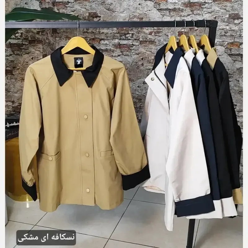 ترنج کت زنانه مدل لیرا جنس کتان تی سی ضد آب فری سایز