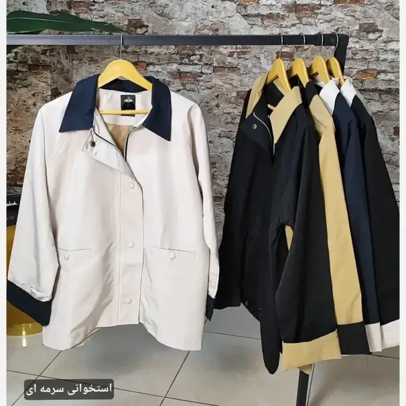 ترنج کت زنانه مدل لیرا جنس کتان تی سی ضد آب فری سایز