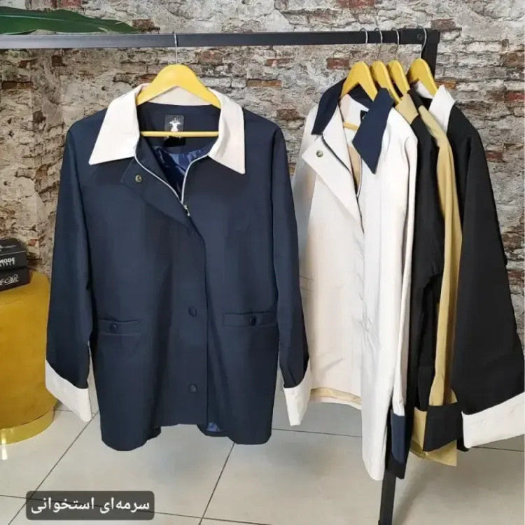 ترنج کت زنانه مدل لیرا جنس کتان تی سی ضد آب فری سایز