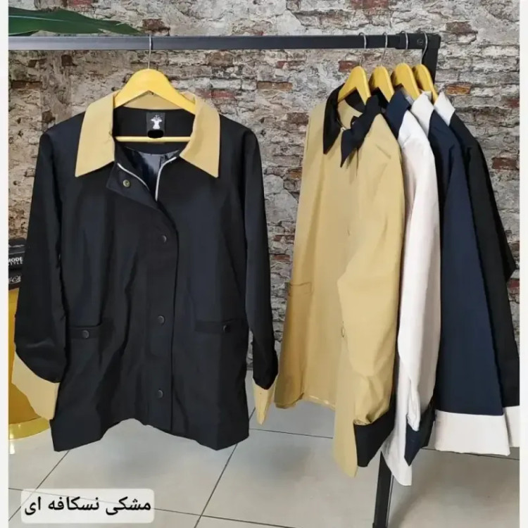 ترنج کت زنانه مدل لیرا جنس کتان تی سی ضد آب فری سایز