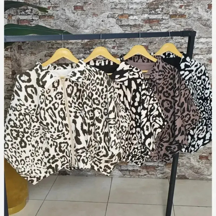 بامبر پلنگی زنانه مدل میلا جنس کتان کرم بالا فری سایز 38 تا 44 رنگ قهوه ای سوخته مشکی موکا کرم