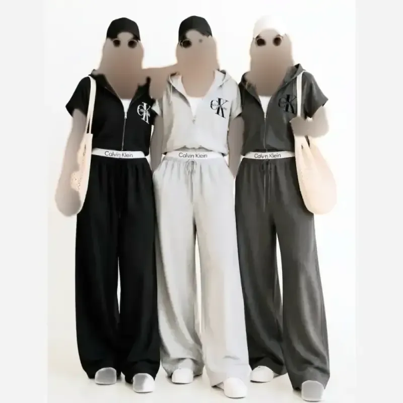 ست لباس لش زنانه مدل کلوین جنس ملانژ درجه یک