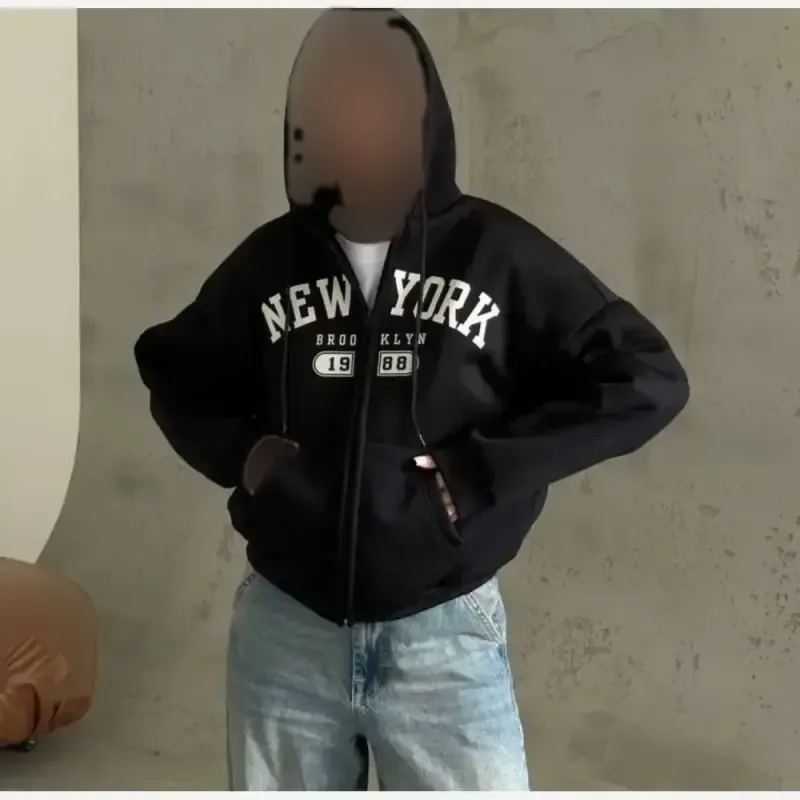 سوییشرت NY دورس تو کرکی مشکی سایز فری 36 تا 44
