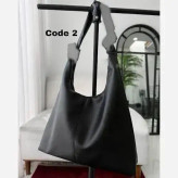 کیف بند گره ای چرم مشکی و موکا سایز 30 در 40 سانت