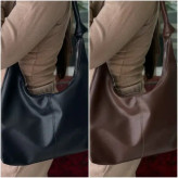 کیف بند گره ای چرم مشکی و موکا سایز 30 در 40 سانت
