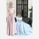 لباس مجلسی مدل تیسا ساتن آمریکایی سنگ دوزی شده سایز 38 تا 50