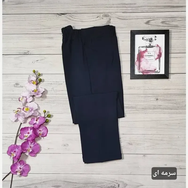 شلوار کرپ مام استایل پاکتی زنانه دابل گرم بالا سایز بزرگ