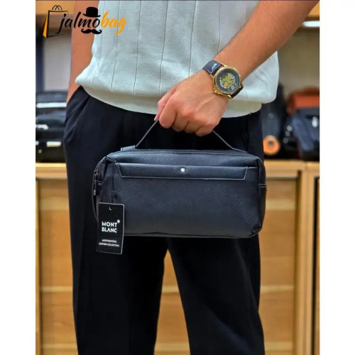 کیف دستی دوحالته مونت بلانک چرم وارداتی چهار زیپ