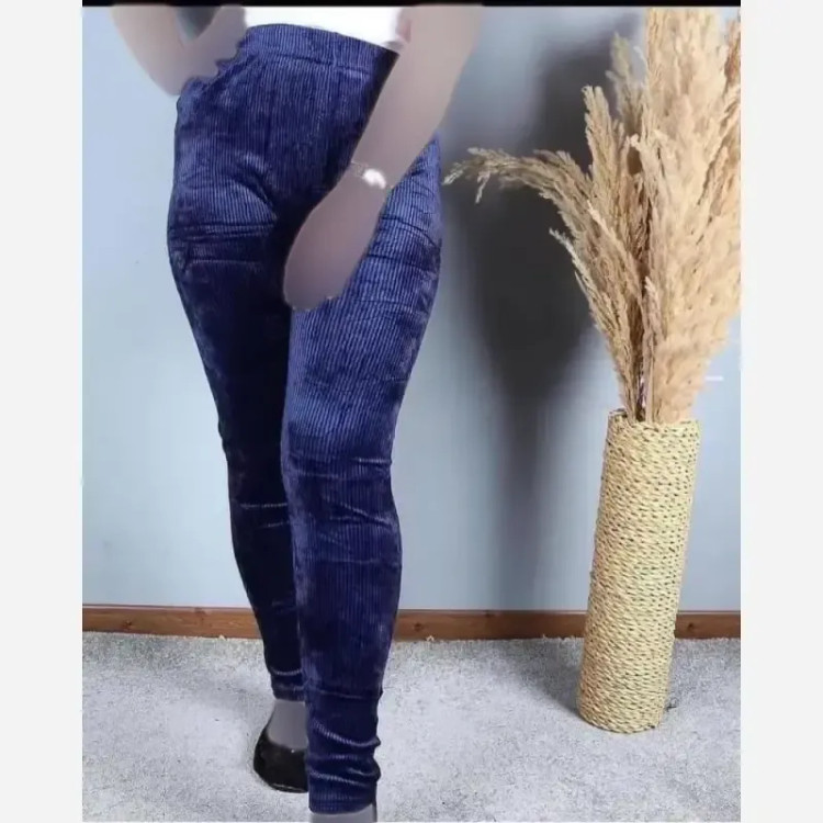 شلوار مخمل کبریتی زنانه فری سایز قد 98