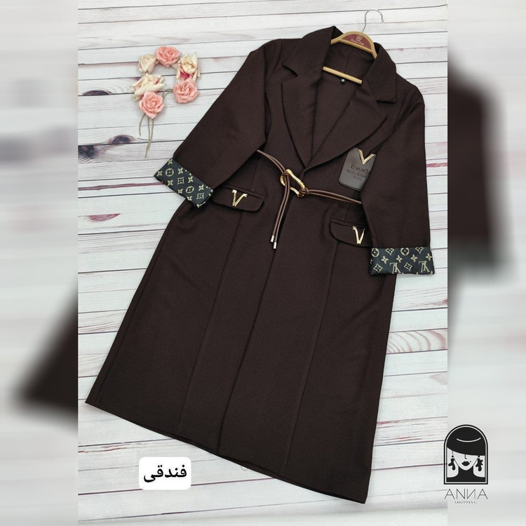 مانتو کتی زنانه مدل پاییزه جواهر جنس مازراتی کجراه سایز دو