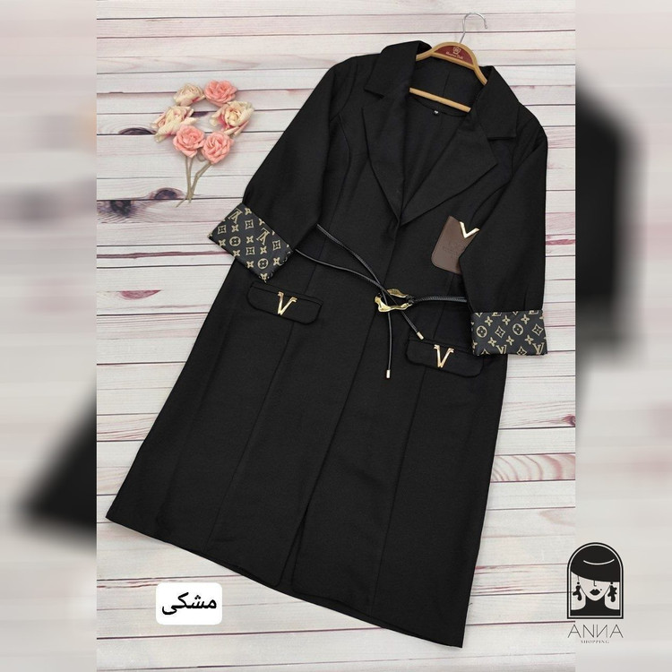 مانتو کتی زنانه مدل پاییزه جواهر جنس مازراتی کجراه سایز دو