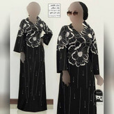 ماکسی زنانه مدل فانوس جنس کرپ دالقیچ سایز ۱ تا ۲