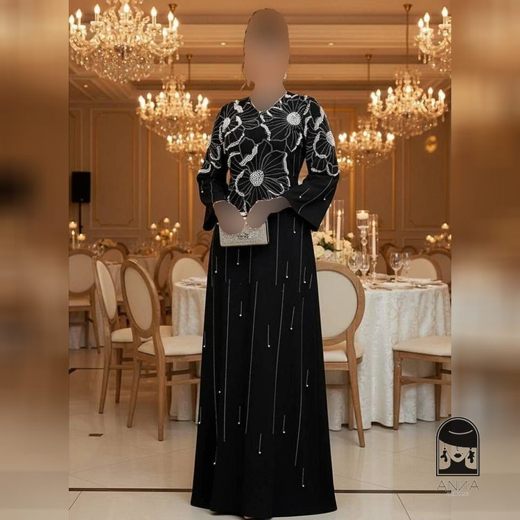 ماکسی زنانه مدل فانوس جنس کرپ دالقیچ سایز ۱ تا ۲