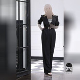 پوشاک زنانه مدل خزان جنس مازراتی گرم بالا و پولک همراه با کمربند دوخت و پارچه سایز ۲ تا ۴