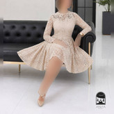 پوشاک زنانه مدل ستین عروسکی جنس دانتل کره برجسته دوخت و پارچه سایز ۱ تا ۴