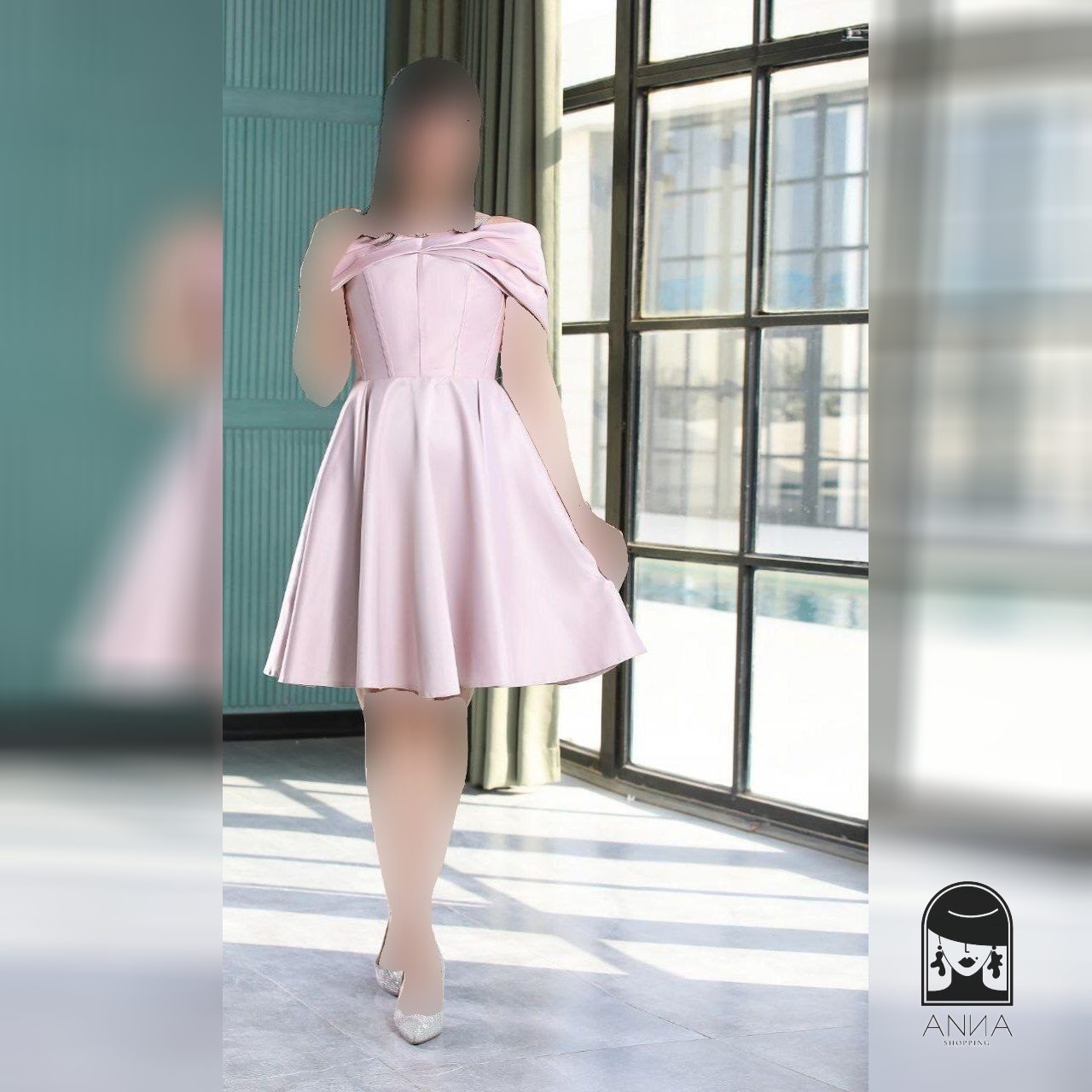 پوشاک زنانه مدل اِلینا جنس ساتن آمریکایی دوخت و پارچه سایز ۲ تا ۳