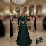 ماکسی زنانه مدل پونه کمربنددارد جنس ساتن آمریکایی سایز ۱ تا ۴