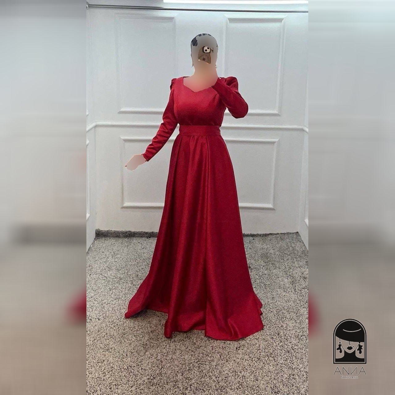 ماکسی زنانه مدل پونه کمربنددارد جنس ساتن آمریکایی سایز ۱ تا ۴