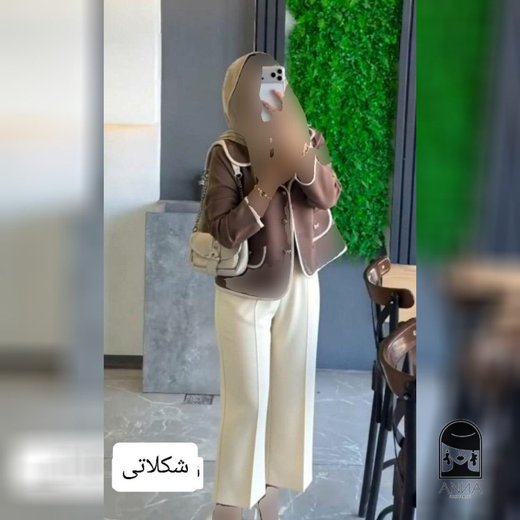 ست کت شلوار زنانه مدل المیرا جنس مازراتی فری سایز