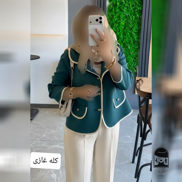 ست کت شلوار زنانه مدل المیرا جنس مازراتی فری سایز