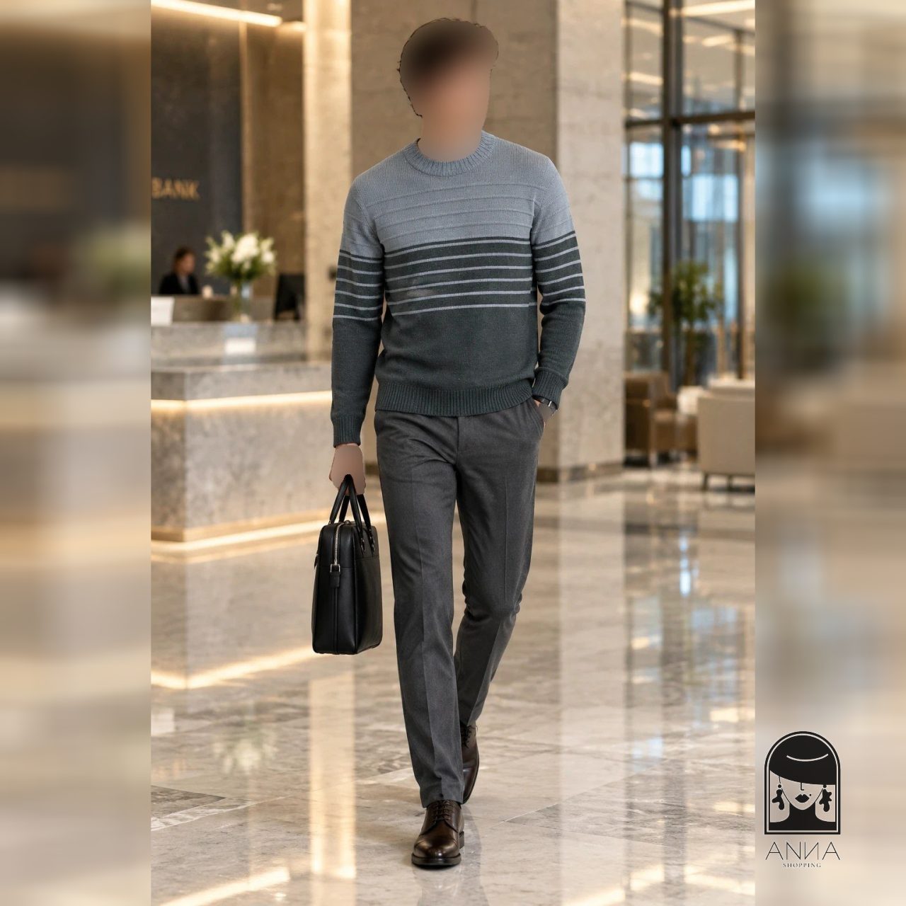 بافت مردانه مدل viera جنس بافت نخ اکریل فری سایز 38تا46