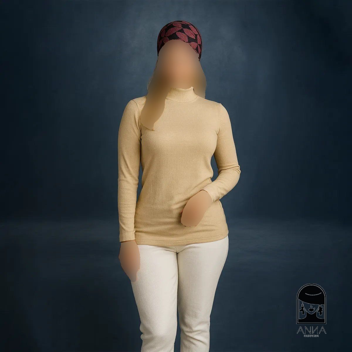 بلوز زنانه مدل بلور یقه اسکی جنس فانریپ کبریتی فری سایز 36 تا 42