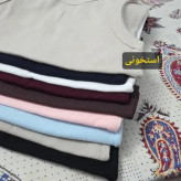 تاپ یقه گرد قد 60 بیسیک جنس فانریپ نخ پنبه فری سایز