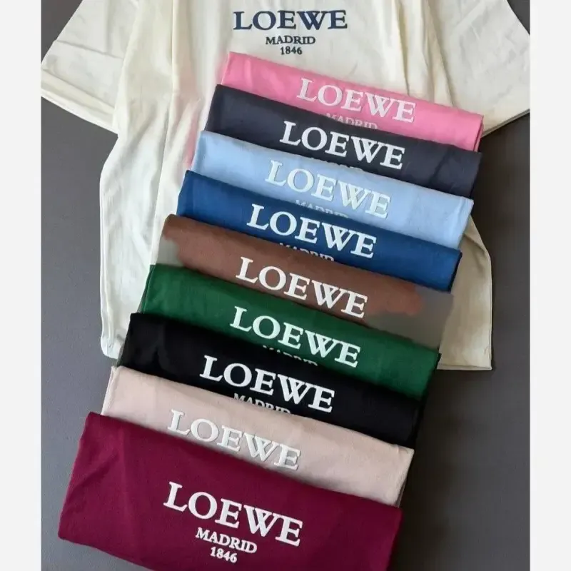 تیشرت اور باکسی نخ پنبه طرح LOEWE آستین پاکتی فری سایز