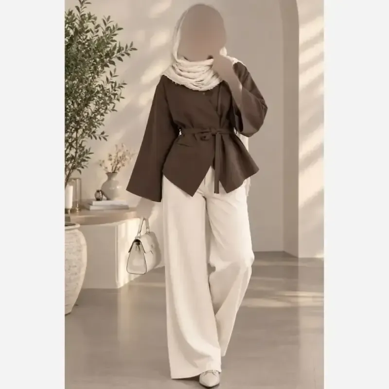 کت زنانه کرپ مازراتی وارداتی مدل سمانه فری سایز رنگ بندی متنوع