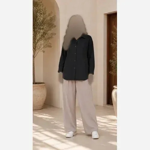 تونیک زنانه مدل ستایش جنس کتان کج راه درجه یک فری سایز