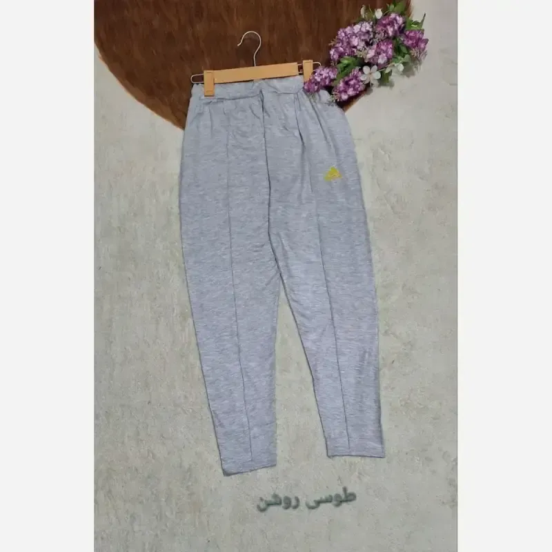 شلوار اسلش ورزشی و خانگی گلکسی پنبه ملانژ فری سایز