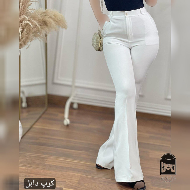 شلوار زنانه مدل دمپاگشاد بوتکات کرپ دابل جنس ای مشابه نیست سایز ۳۸ تا ۵۲
