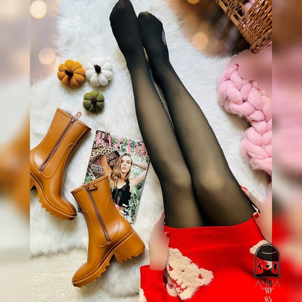 شلوار زنانه مدل جوراب سه بعدی جنس نخ پنبه فول کش سایز ۱ تا ۲