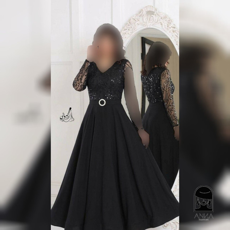 لباس مجلسی زنانه بلند پوشیده مدل چیچک