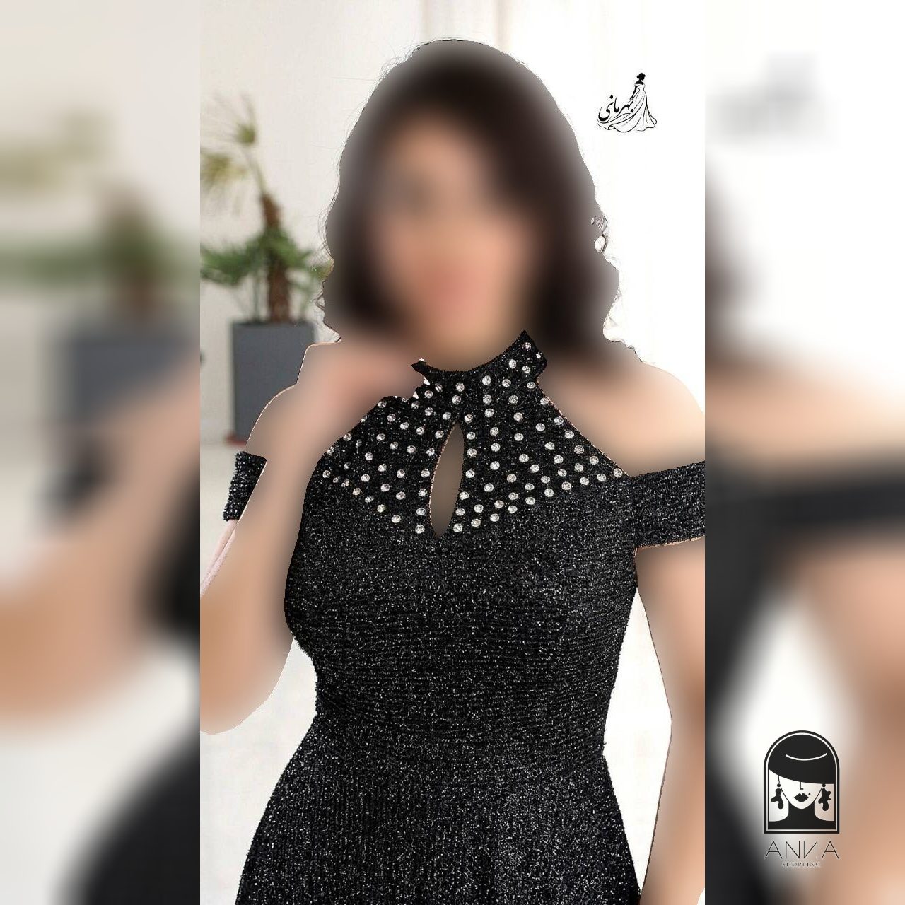 لباس مجلسی زنانه بلند ماکسی جواهر دوزی مدل بهمان