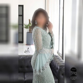 لباس مجلسی زنانه بلند پوشیده دانتل مدل کژال
