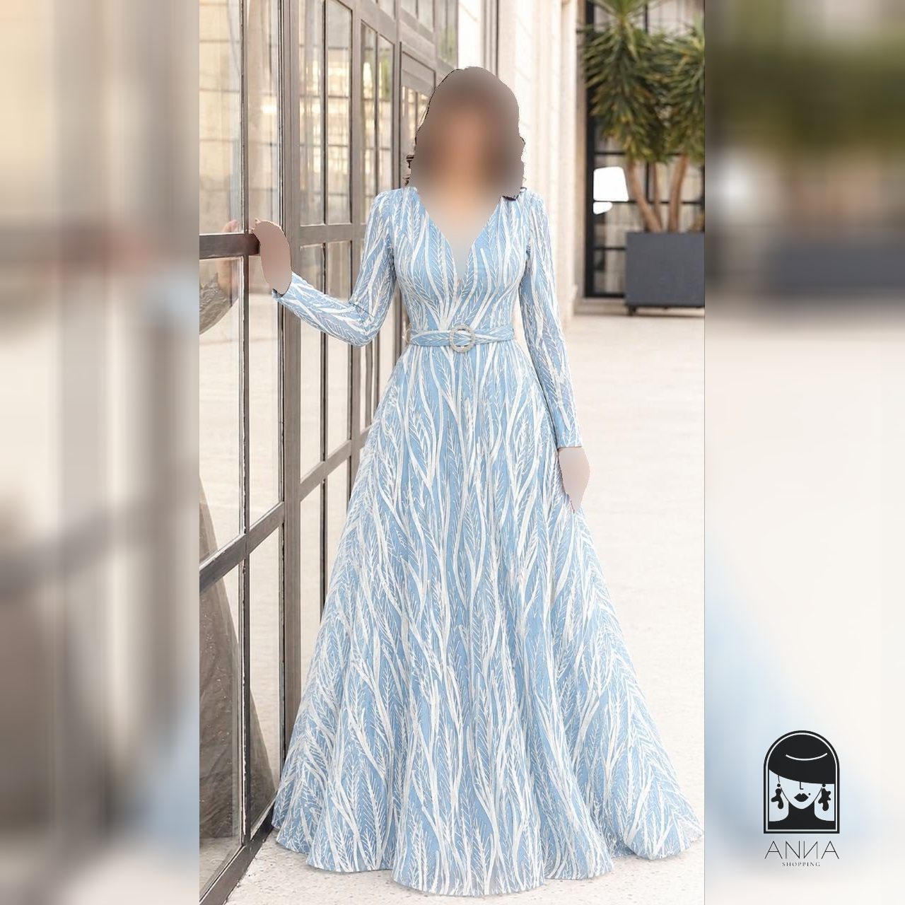 لباس مجلسی زنانه بلند پوشیده مدل پریزاد