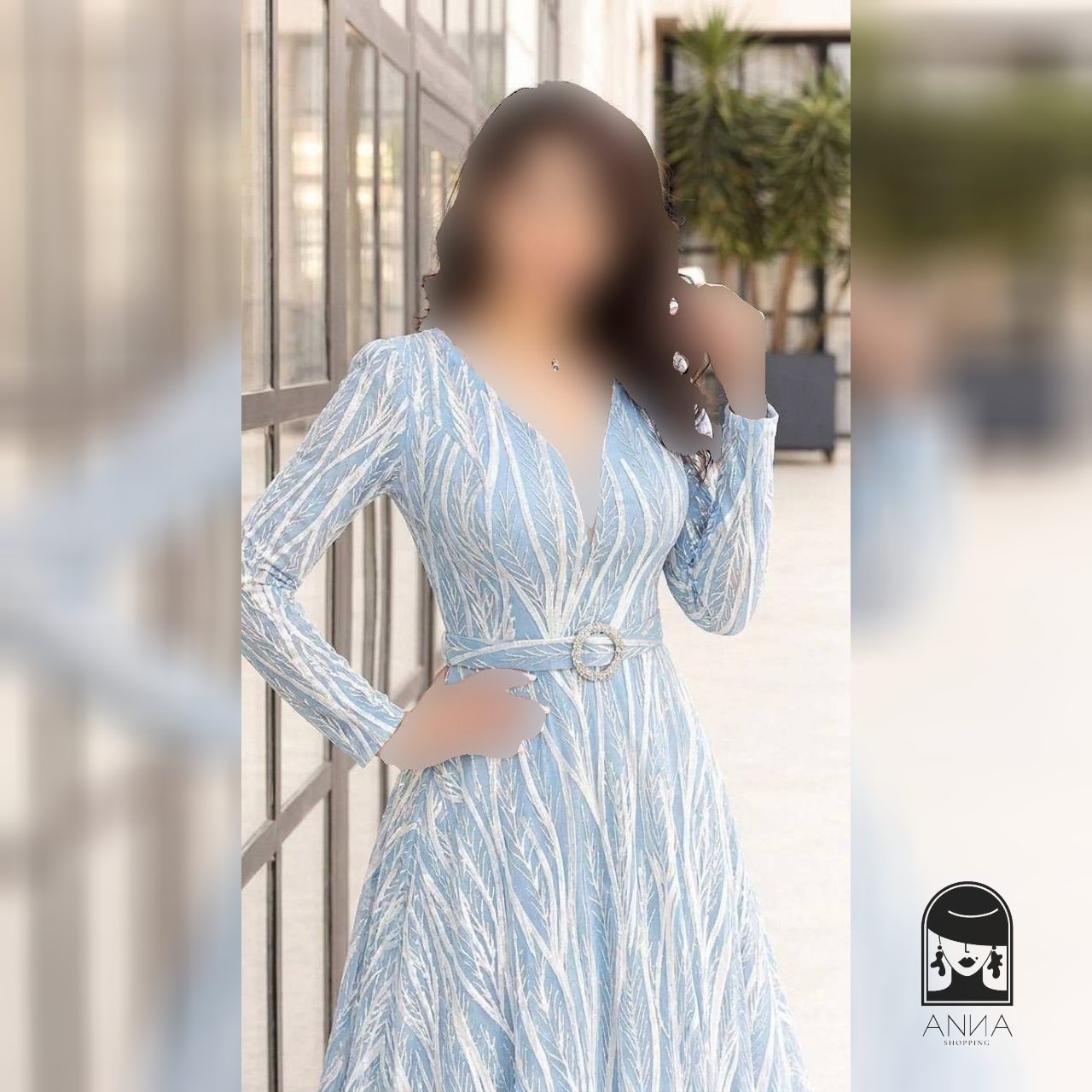 لباس مجلسی زنانه بلند پوشیده مدل پریزاد