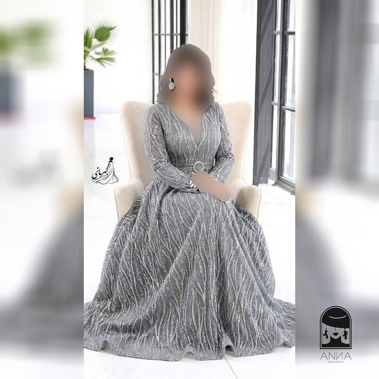 لباس مجلسی زنانه بلند پوشیده مدل پریزاد