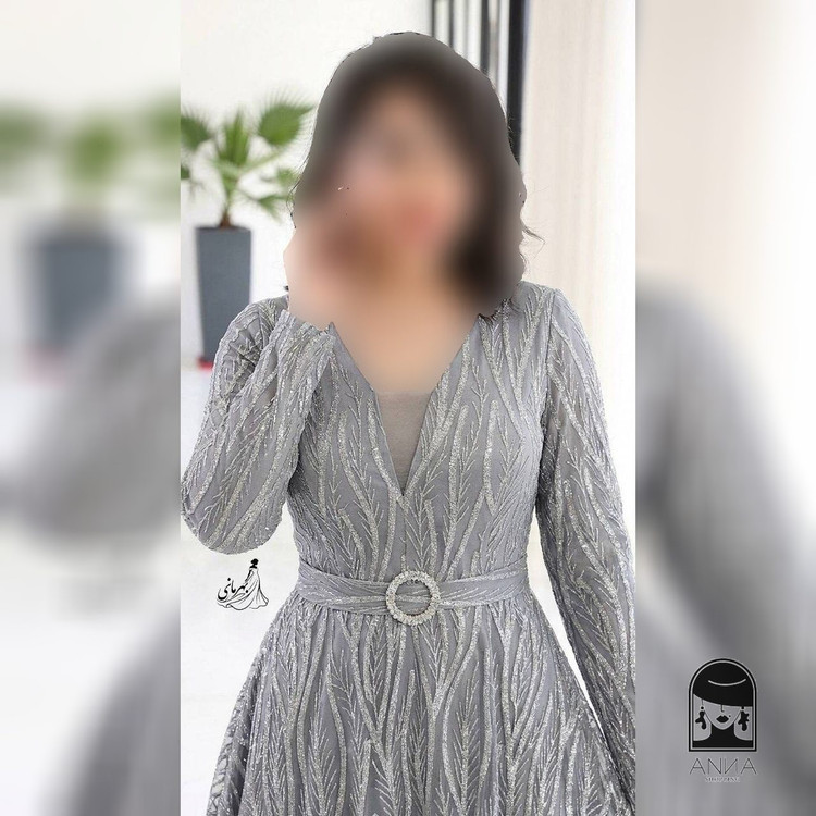 لباس مجلسی زنانه بلند پوشیده مدل پریزاد