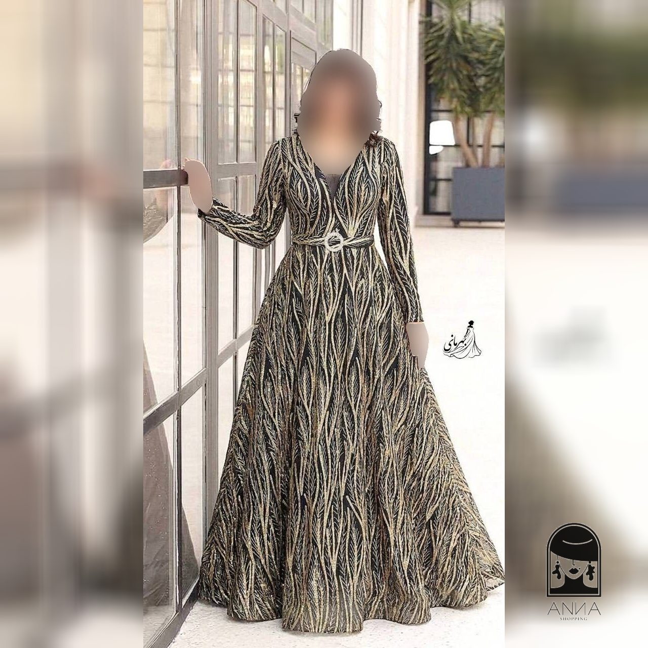 لباس مجلسی زنانه بلند پوشیده مدل پریزاد