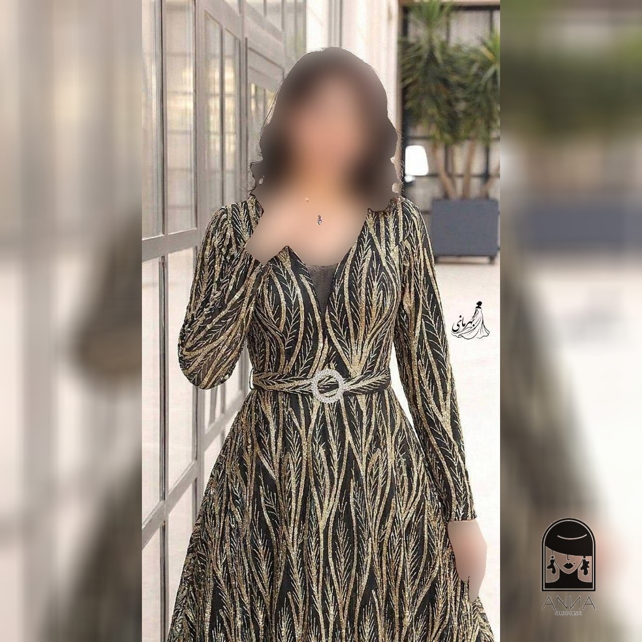 لباس مجلسی زنانه بلند پوشیده مدل پریزاد