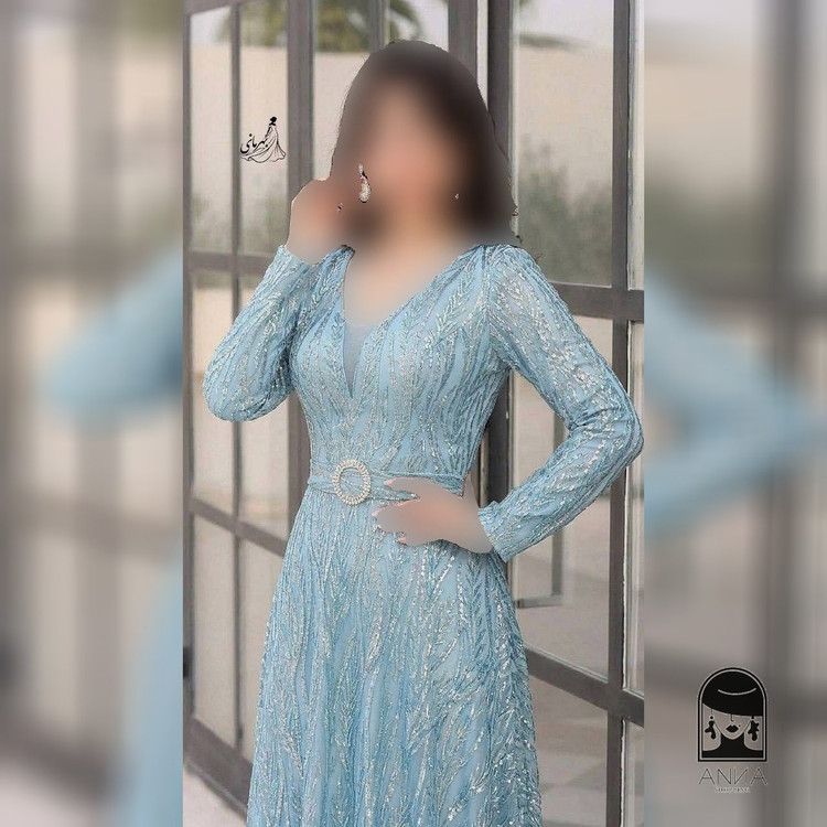 لباس مجلسی زنانه بلند پوشیده مدل پریزاد