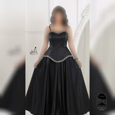لباس مجلسی زنانه بلند مدل روژان مزونی لاکچری
