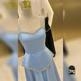 لباس مجلسی زنانه بلند مدل روژان مزونی لاکچری