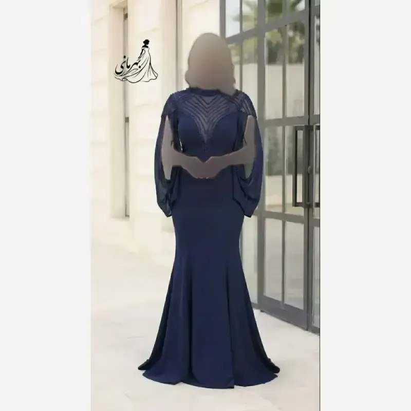 ماکسی مجلسی زنانه پارچه مازراتی سنگ کریستال دار قد 155 سایز 38 تا 50 رنگ مشکی و سورمه ای